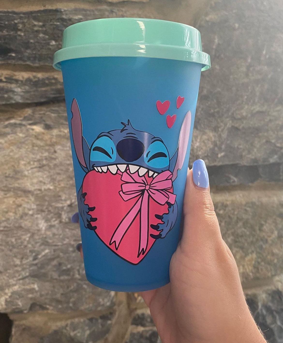 Stitch Cupid Hot Color Changing Cup (RTS)